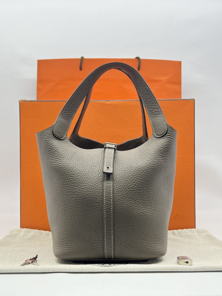 Hermes Picotin 22 Clemence Etoupe PHW