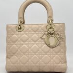 Dior Lady Dior Medium Lambskin Nude Pink GHW