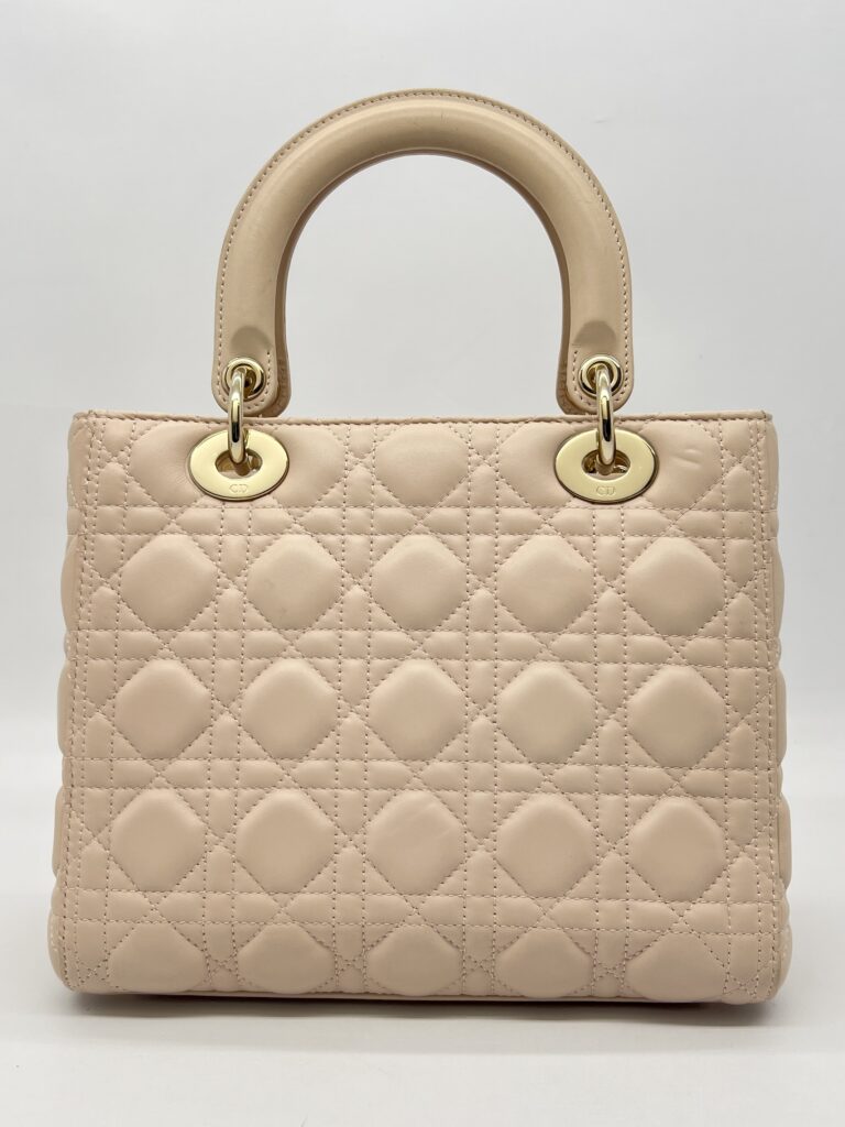 Dior Lady Dior Medium Lambskin Nude Pink GHW