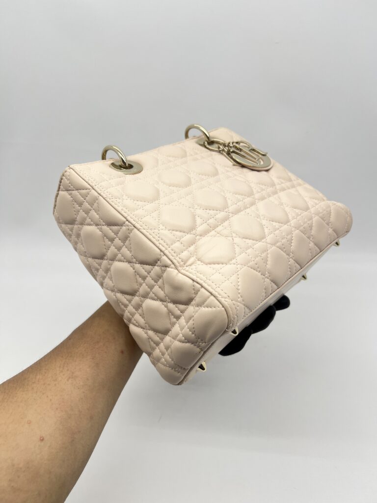 Dior Lady Dior Medium Lambskin Nude Pink GHW
