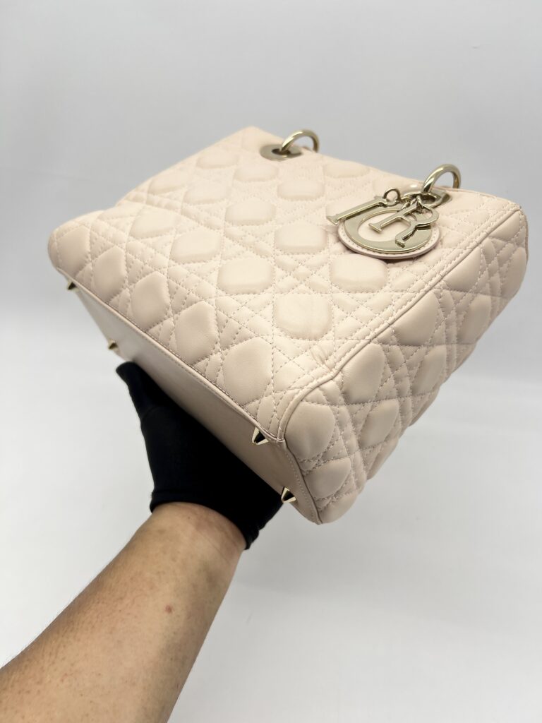 Dior Lady Dior Medium Lambskin Nude Pink GHW
