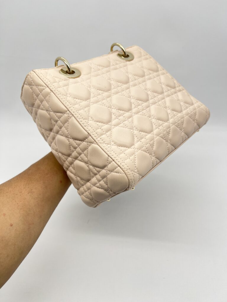 Dior Lady Dior Medium Lambskin Nude Pink GHW