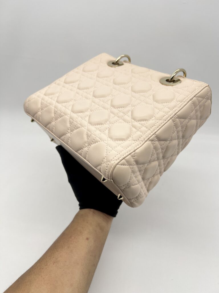 Dior Lady Dior Medium Lambskin Nude Pink GHW