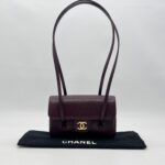 Chanel C26 Preppy Long Handle Caviar Maroon GHW