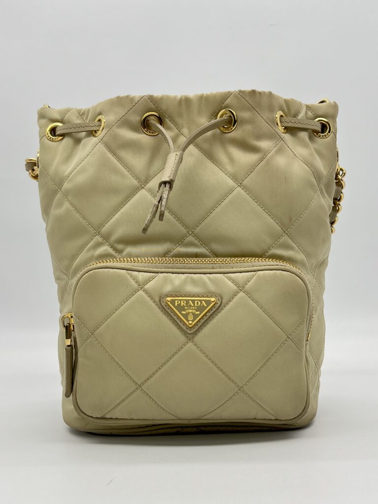 Prada Re Edition 1995 Shoulder Bag Re Nylon Sand GHW