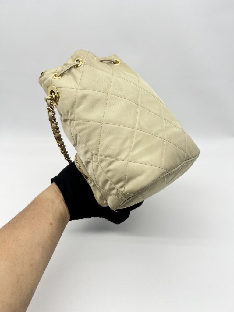 Prada Re Edition 1995 Shoulder Bag Re Nylon Sand GHW