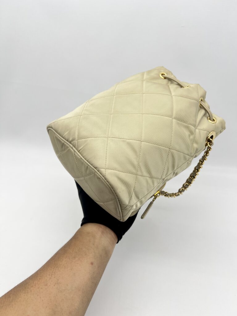 Prada Re Edition 1995 Shoulder Bag Re Nylon Sand GHW