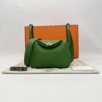 Hermes Mini Lindy Clemence Vert Yucca GHW