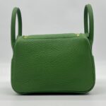 Hermes Mini Lindy Clemence Vert Yucca GHW