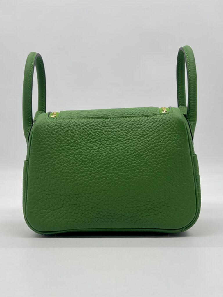 Hermes Mini Lindy Clemence Vert Yucca GHW