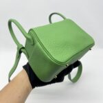 Hermes Mini Lindy Clemence Vert Yucca GHW