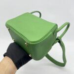 Hermes Mini Lindy Clemence Vert Yucca GHW