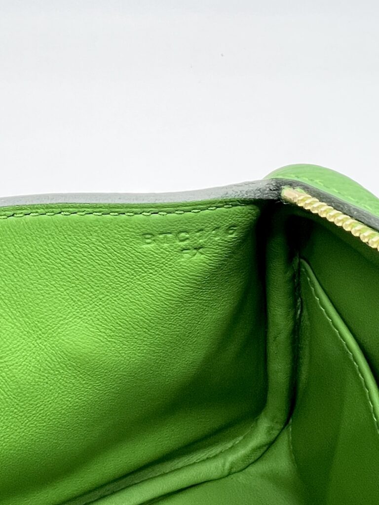 Hermes Mini Lindy Clemence Vert Yucca GHW