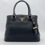 Prada Top Handle Bag Vitello Phenix Nero GHW