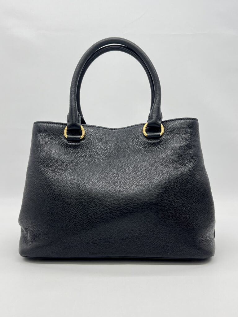 Prada Top Handle Bag Vitello Phenix Nero GHW