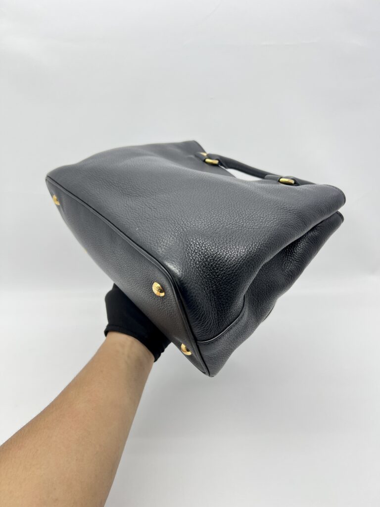 Prada Top Handle Bag Vitello Phenix Nero GHW