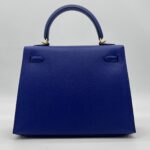 Hermes Kelly 25 Epsom Bleu Electrique GHW