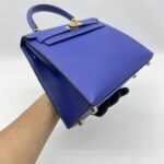 Hermes Kelly 25 Epsom Bleu Electrique GHW