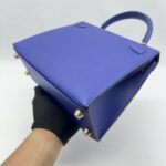 Hermes Kelly 25 Epsom Bleu Electrique GHW