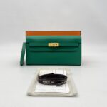 Hermes Kelly Wallet To Go Epsom Vert Jade GHW