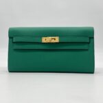Hermes Kelly Wallet To Go Epsom Vert Jade GHW