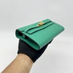Hermes Kelly Wallet To Go Epsom Vert Jade GHW