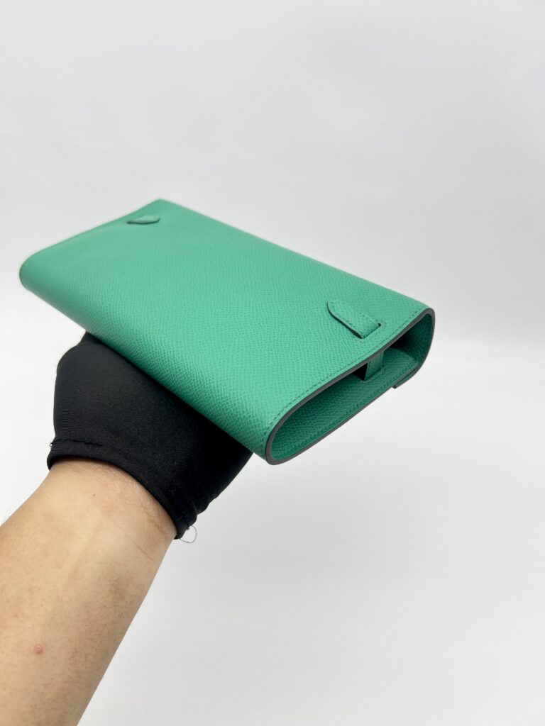 Hermes Kelly Wallet To Go Epsom Vert Jade GHW