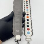 Fendi Studded Strap White Grey Multicolor SHW