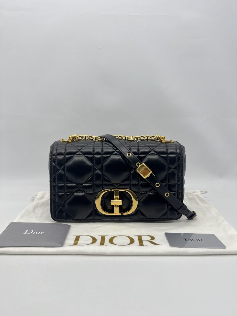 Dior Medium Caro Padded Black GHW