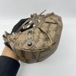 Balenciaga Cagole Xs Brown All Over Logo SHW