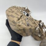 Balenciaga Cagole Xs Brown All Over Logo SHW