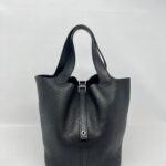 Hermes Picotin 22 Clemence Noir PHW