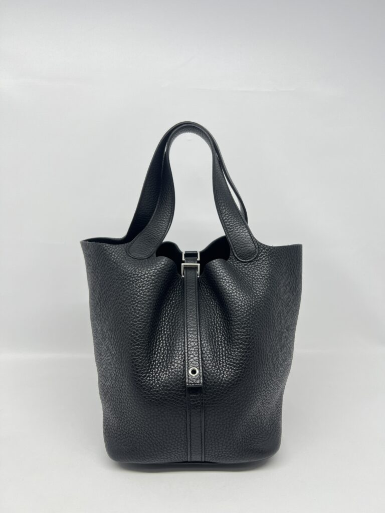Hermes Picotin 22 Clemence Noir PHW