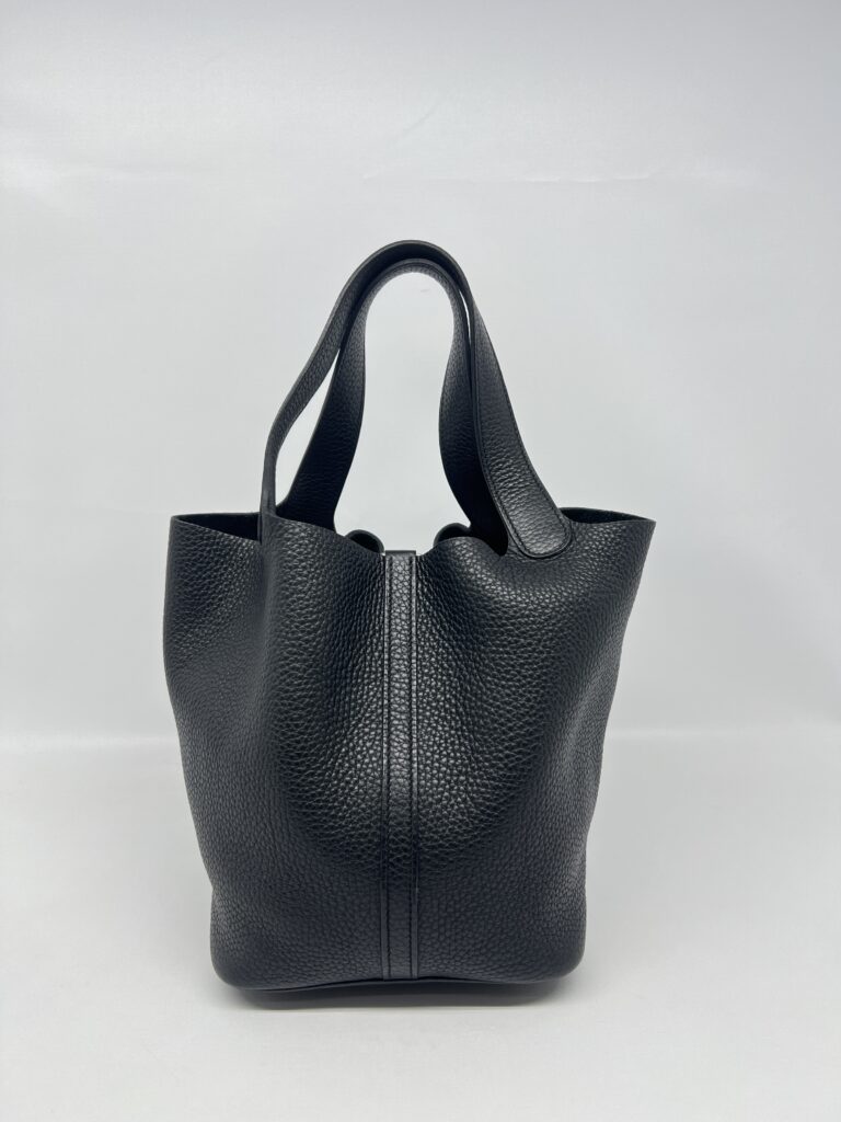 Hermes Picotin 22 Clemence Noir PHW