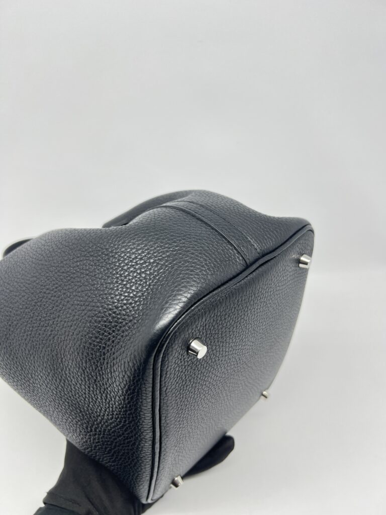 Hermes Picotin 22 Clemence Noir PHW