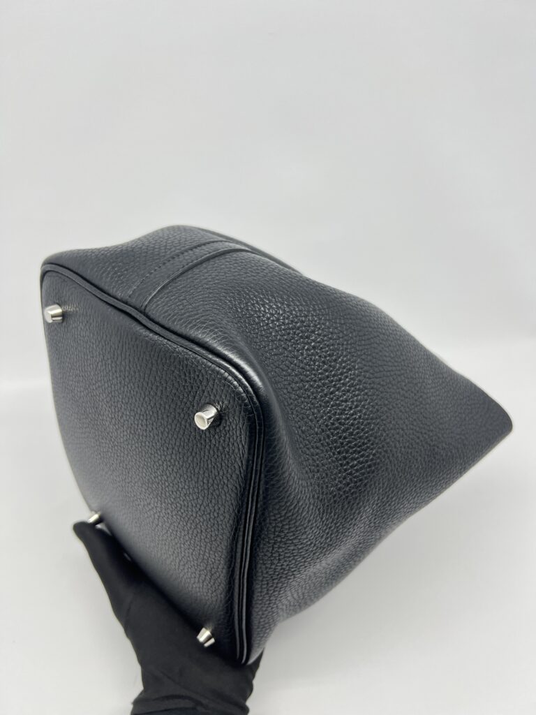 Hermes Picotin 22 Clemence Noir PHW