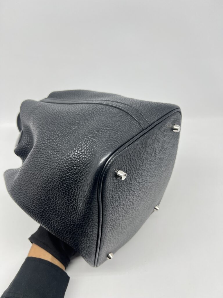 Hermes Picotin 22 Clemence Noir PHW