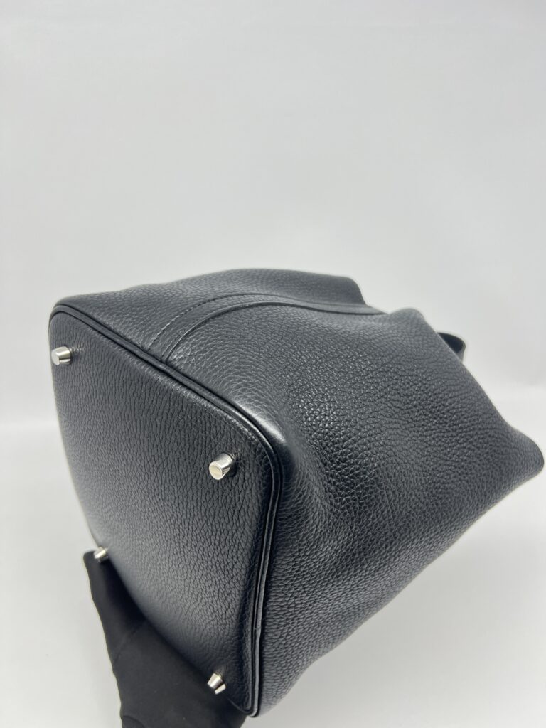 Hermes Picotin 22 Clemence Noir PHW