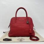 Hermes Bolide 31 Rouge Casaque PHW