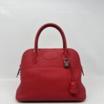 Hermes Bolide 31 Rouge Casaque PHW