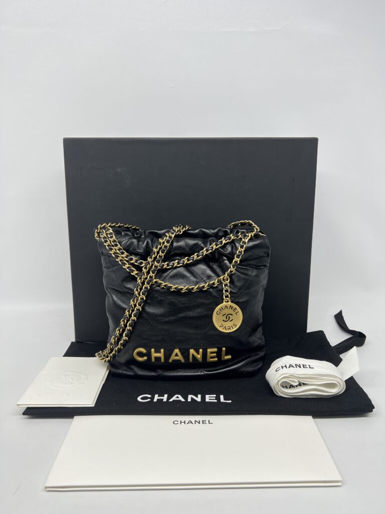 Chanel C22 Mini Lambskin Black GHW