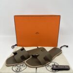Hermes Oran Sandal Etoupe