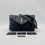 Saint Laurent Lou Lou Puffer Small Black SHW