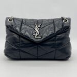 Saint Laurent Lou Lou Puffer Small Black SHW