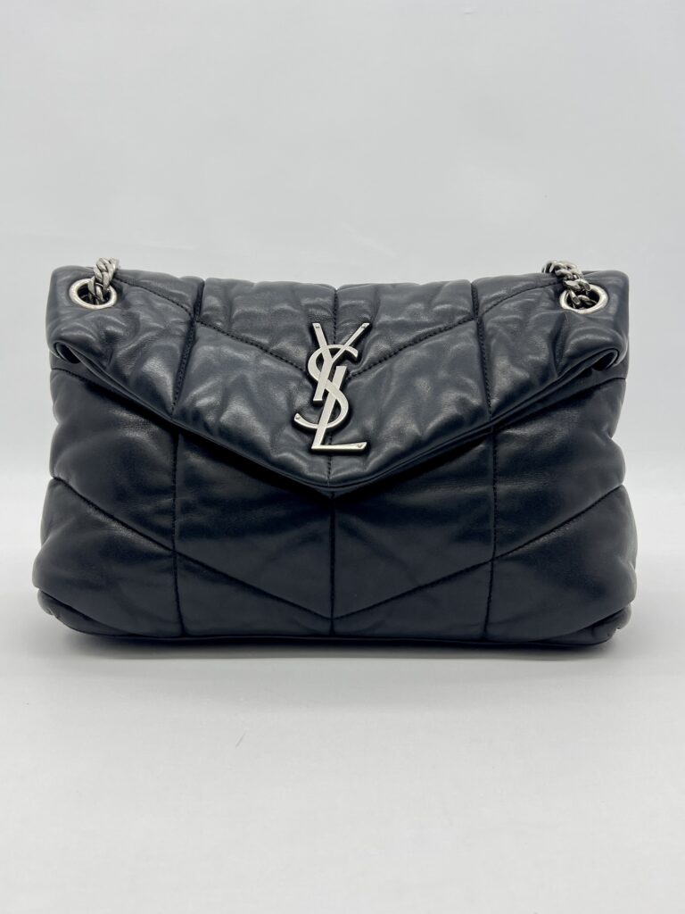 Saint Laurent Lou Lou Puffer Small Black SHW