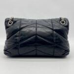 Saint Laurent Lou Lou Puffer Small Black SHW