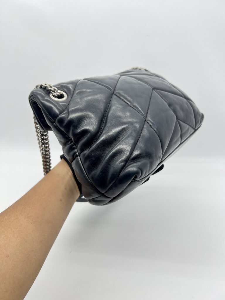 Saint Laurent Lou Lou Puffer Small Black SHW