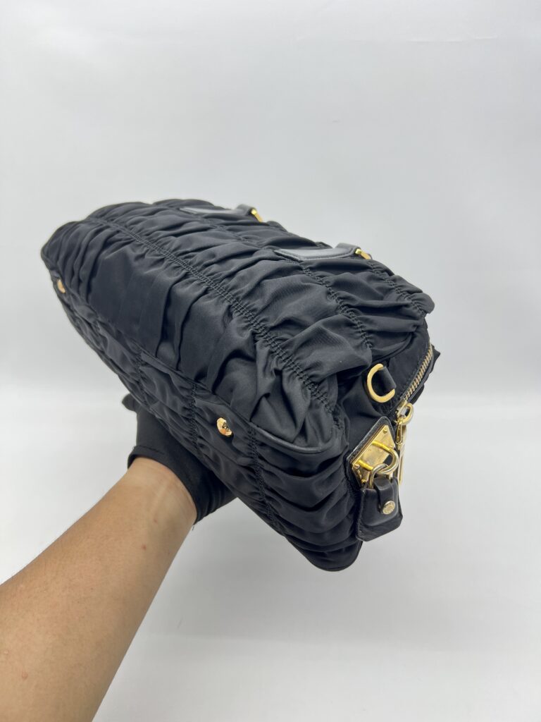 Prada Gaufre Tote Bag Tessuto Nylon Black