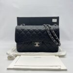 Chanel Jumbo Classic D Flap Caviar Black SHW