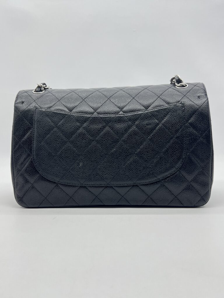 Chanel Jumbo Classic D Flap Caviar Black SHW